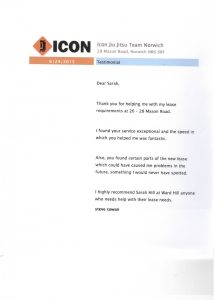 ICON testimonial for Ward Hill